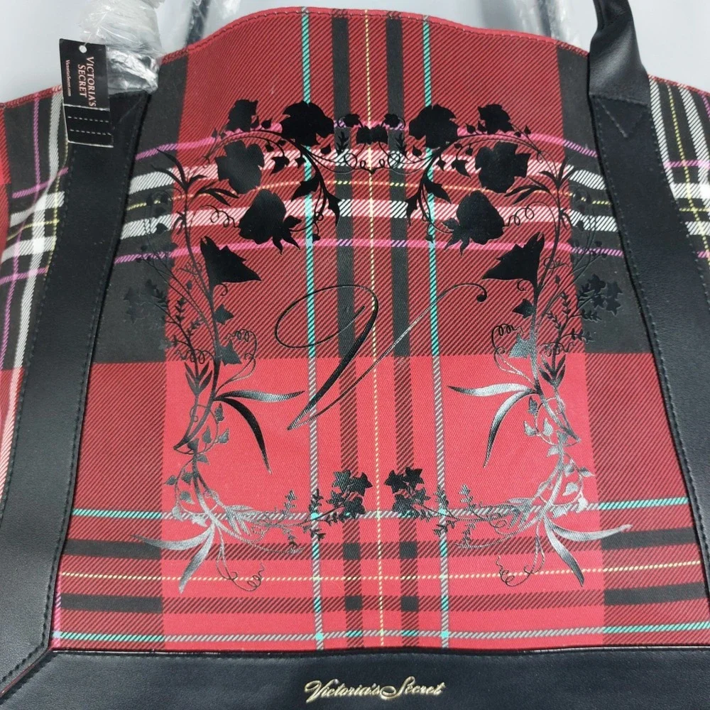 Victoria's Secret Red Plaid Tote 2020 Black Friday Limited Edition Large Bag NEW